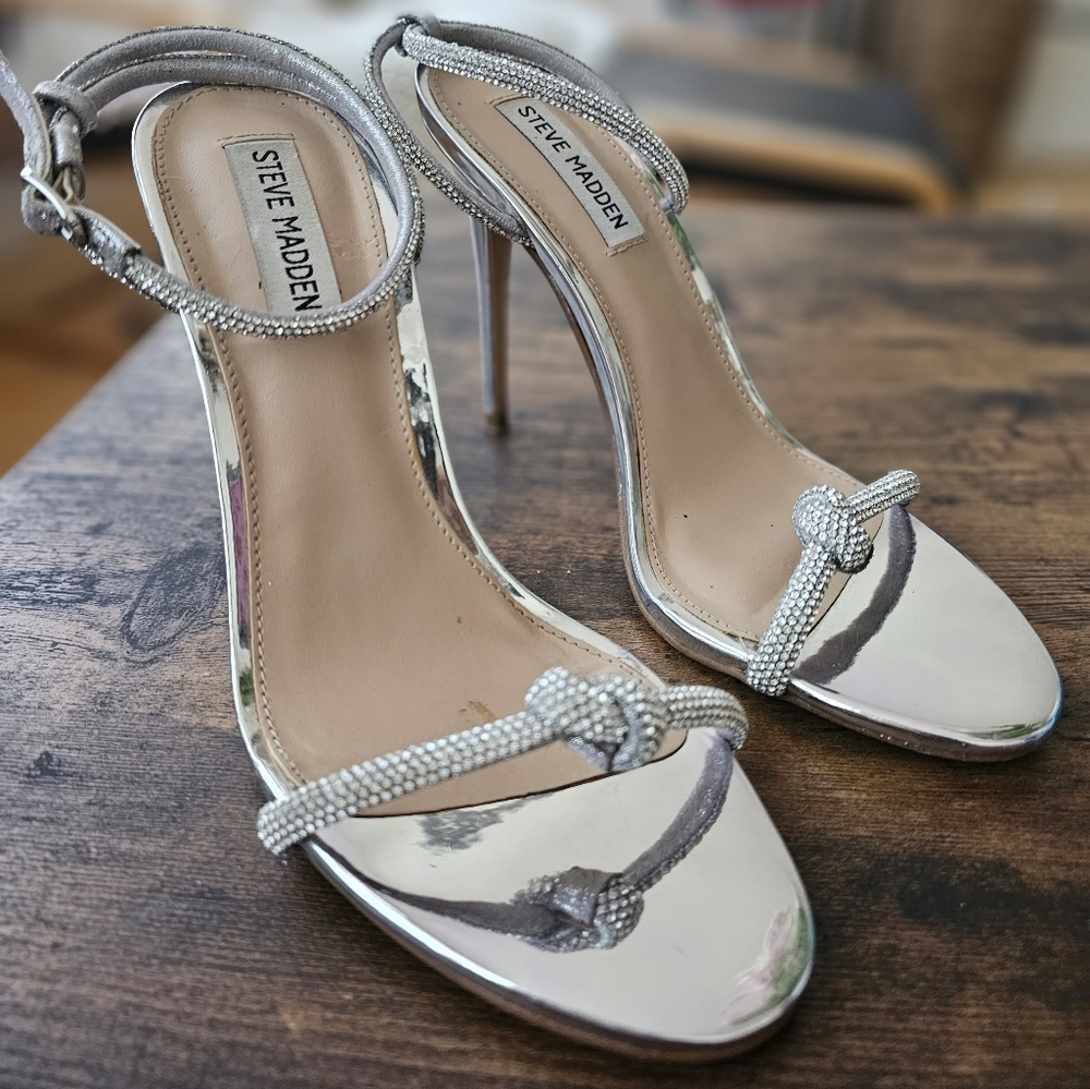 Steve Madden Crystal Strappy Heels